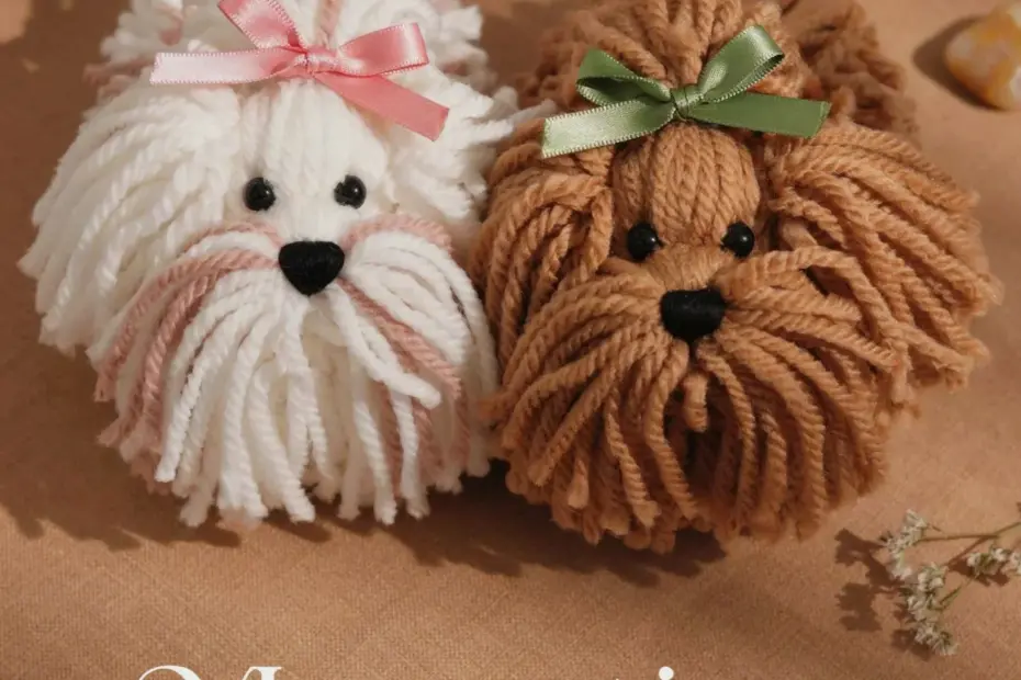 DIY Yarn Dog Craft - Adorable Pom Pom Puppy Tutorial for Beginners