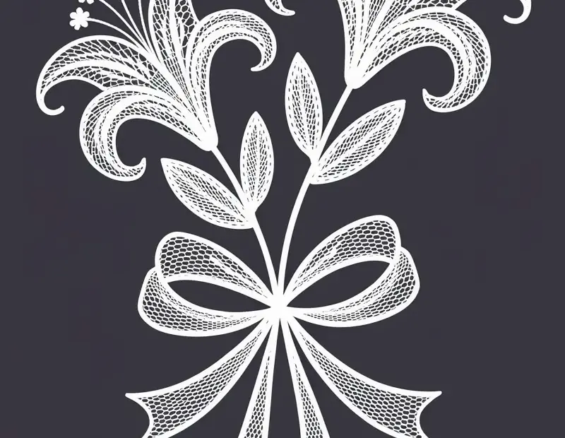Dainty lily lace embroidery pattern - quick how to stitch